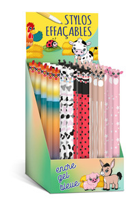 DISPLAY 30 STYLOS A ENCRE GEL EFFACABLE (5 MODELES / 6EX)