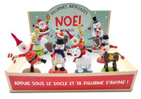 DISPLAY 12 FIGURINES EN BOIS ARTICULEES NOEL (6 MODELES/2 EX)