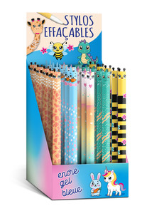DISPLAY 30 STYLOS A ENCRE GEL EFFACABLE (5 MODELES / 6EX)