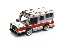 AMBULANCE - MAQUETTE 3D BOIS