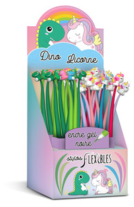 DISPLAY 48 STYLOS FLEXIBLES LICORNE ET DINOSAURE (8 MODELES / 6EX)