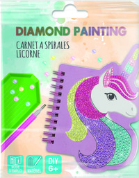 CARNET A SPIRALES LICORNE DIAMOND PAINTING