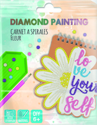 CARNET A SPIRALES FLEUR DIAMOND PAINTING