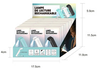 DISPLAY 18 LAMPES DE LECTURE RECHARGEABLES