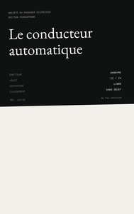 Le conducteur automatique