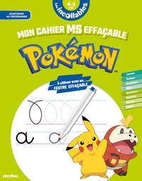 Les Incollables - Mon cahier effaçable Pokémon - Moyenne section 4/5 ans