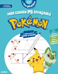 Les Incollables - Mon cahier effaçable Pokémon - Petite section 3/4 ans