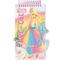 Carnet créatif Mode Academy Arc-en-ciel (avec un bracelet) NE