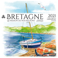 Calendrier Bretagne 2021 -Dessins à l'aquarelle-