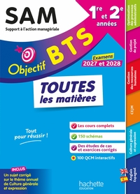 Objectif BTS SAM (1re et 2e années) - Toutes les matières, examens 2027-2028