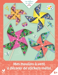 Mes moulins à vent à décorer de stickers métal - Pochette avec accessoires