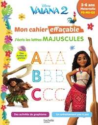 Disney - Vaiana 2 - Mon cahier effaçable - J'écris les lettres majuscules (3-6 ans)