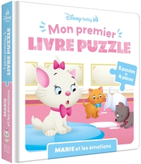 DISNEY BABY - Mon Premier Livre Puzzle - 4 pièces - Marie et les émotions - LES ARISTOCHATS