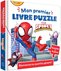 SPIDEY ET SES AMIS EXTRAORDINAIRES - Mon Premier Livre Puzzle - 4 pièces - Bienvenue au QG - MARVEL