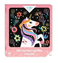 Cartes à gratter licornes - mini boîte avec accessoires
