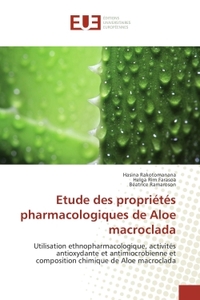 Etude des proprietes pharmacologiques de Aloe macroclada