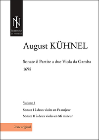 Sonate ô partite a due viola da gamba (volume 1) - pour 2 basses de viole et bc