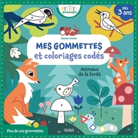 Mes gommettes et coloriages codés - Animaux de la forêt