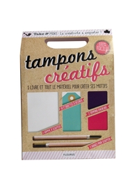 TAMPONS CREATIFS - 1 LIVRE + TOUT LE MATERIEL POUR CREER SES MOTIFS