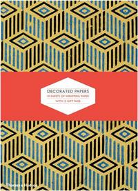 Decorated Papers: 10 Sheets of Wrapping Paper with 12 Gift Tags /anglais