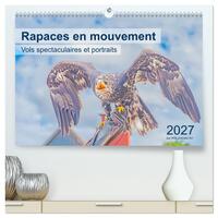 Rapaces en mouvement - Vols spectaculaires et portraits (Calendrier mural haut de gamme 2027 DIN A2 vertical), CALVENDO calendrier mensuel