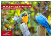 Aras et perruches colorées (Calendrier mural 2027 DIN A4 vertical), CALVENDO calendrier mensuel