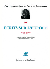 Écrit sur le l'Europe VOL 1 . 1948-1961