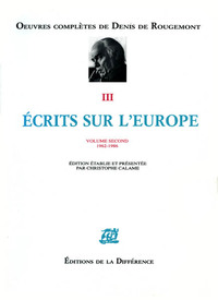 Ecrits sur l'Europe - Volume 2, 1962-1986