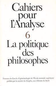 Cahiers pour l'analyse, n° 06