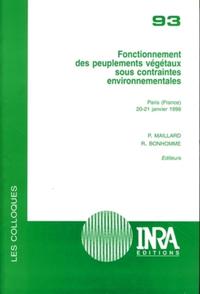 FONCTIONNEMENT DES PEUPLEMENTS VEGETAUX SOUS CONTRAINTES ENVIRONNEMENTALES - PARIS (FRANCE). 20-21 J