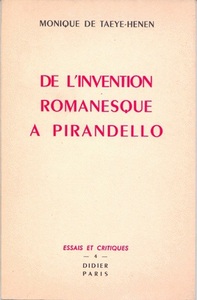 DE L'INVENTION ROMANESQUE A PIRANDELLO