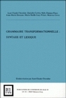 Grammaire transformationnelle - syntaxe et lexique