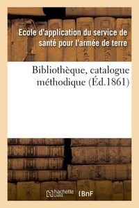 BIBLIOTHEQUE, CATALOGUE METHODIQUE