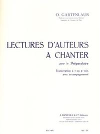 ODETTE GARTENLAUB - LECTURES D AUTEURS A CHANTER POUR LE PREPARATOIRE