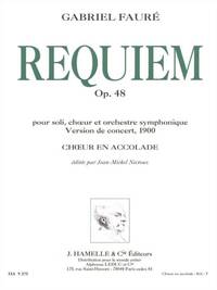 REQUIEM OP 48 VERSION 1900 CHOEUR EN ACCOLADE