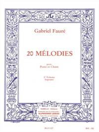 20 MELODIES POUR PIANO ET CHANT VOLUME 3 SOPRANO
