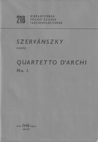 STREICHQUARTETT NR. 1 MUSIQUE D'ENSEMBLE