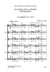 TEN ATTILA JOZSEF FRAGMENTS CHANT