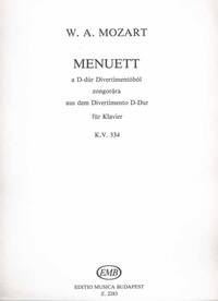 MENUETT AUS DEM DIVERTIMENTO D-DUR (KV 334) PIANO