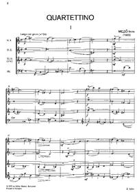 QUARTETTINO FUR JUGENDSTREICHQUARTETT MUSIQUE D'ENSEMBLE