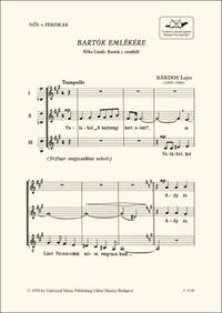 BARTOK EMLEKERE CHANT