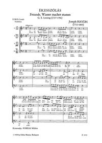 FREUNDE, WASSER MACHTET STUMM CHANT