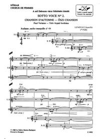 SOTTO VOCE NO.2 CHANT