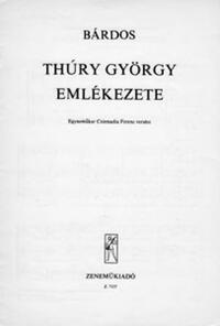 THURY GYORGY EMLEKEZETE CHANT