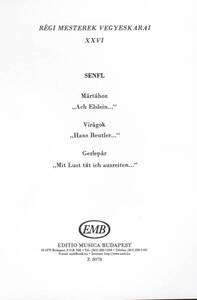 OLD MASTERS' MIXED CHORUSES V26 CHANT