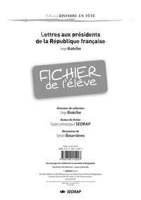 LETTRES AUX PRESIDENTS DE LA REPUBLIQUE FRA - FICHIER