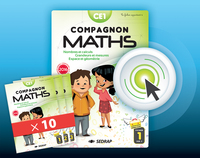 Compagnon maths CE1, 10 manuels papier + version interactive