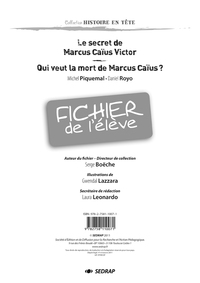 SECRET DE MARCUS CAIUS VICTOR - FICHIER