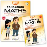 Compagnon maths CM1, Manuel de l'élève + carnet de leçon                                                                     