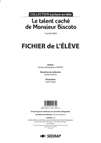 TALENT CACHE DE MONSIEUR BISCOTO - FICHIER